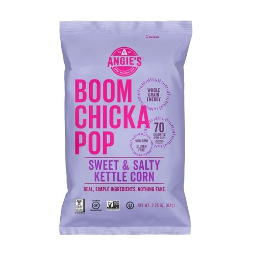 Angie s Boomchickapop Artisan Treats Sweet And Salty Kettle Corn, 2.25 Ounce, 12 Per Case